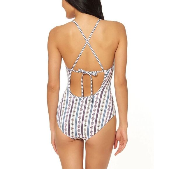 New. Jessica Simpson Moroccan Stripe Printed One-Piece Swimsuit. Retails $98 - Picture 3 of 8